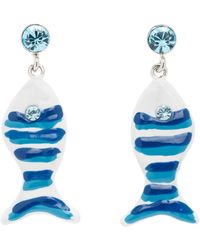 Marni - Fish & Rhinestone Earrings - Lyst