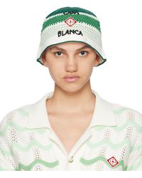 Casablancabrand - Stripe Crochet Bucket Hat - Lyst