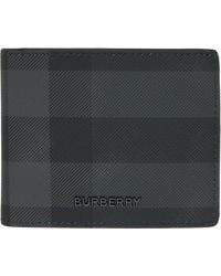 Burberry - &グレー チェック 財布 - Lyst