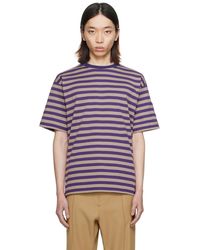 Needles - Purple Stripe T-shirt - Lyst