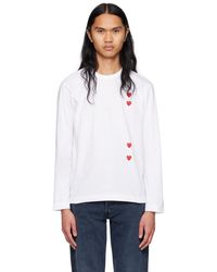 COMME DES GARÇONS PLAY - Vertical Heart Long Sleeve T-Shirt - Lyst