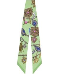Versace - Printed Silk Twill Ribbon Scarf - Lyst