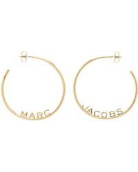 Marc Jacobs - Gold 'the Monogram Hoops Dtm' Earrings - Lyst