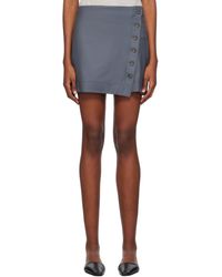 Loulou Studio - Grey Mahaz Miniskirt - Lyst