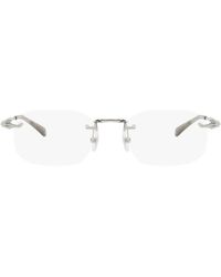 Montblanc - Silver Rimless Glasses - Lyst