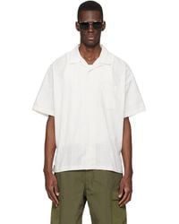 Nanamica - Off- Open Collar Panama/Shirt - Lyst