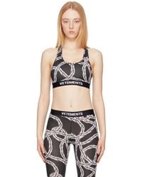 Vetements - Grey Chain Print Sports Bra - Lyst