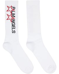 Palm Angels Racing Stars Socks - White