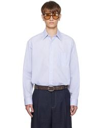 Bottega Veneta - Stripe Cotton Poplin Shirt - Lyst