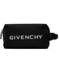Givenchy - Pochette noire à glissière à logos 4g - Lyst