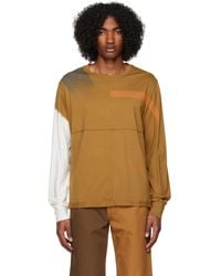 Eckhaus Latta - Tan Lapped Long Sleeve T-Shirt - Lyst