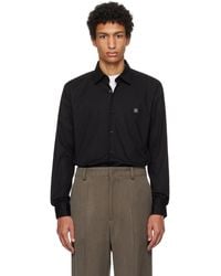 HUGO - ブラック スリムフィット スタックロゴ シャツ - Lyst
