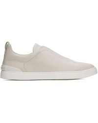 Zegna - Off-white Triple Stitch Sneakers - Lyst