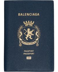 Balenciaga - Leather Passport Holder Wallet - Lyst