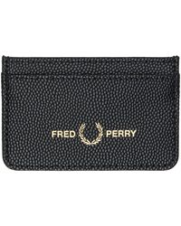 Fred Perry - F perry porte-cartes noir à logo - Lyst