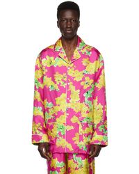 Versace - Floral Pyjama Shirt - Lyst