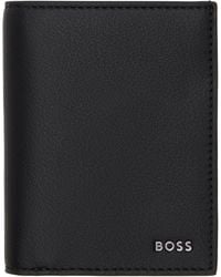 BOSS - Faux-Leather Logo Card Holder - Lyst