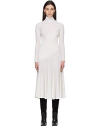 Alaïa - Twisted Fine Wool Midi Dress - Lyst