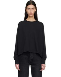 Studio Nicholson - T-Shirt À Manches Longues Loop Noir - Lyst