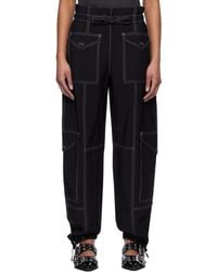 Ganni - Light Slub Pocket Trousers - Lyst