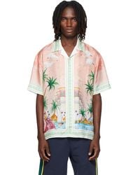 CASABLANCA - Ethereal Short Sleeve Silk Shirt - Lyst