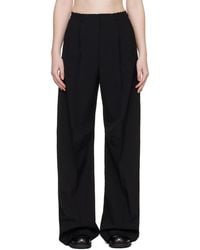 MM6 by Maison Margiela - Wool Wide Leg Trousers - Lyst