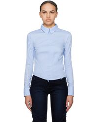 OTTOLINGER - Blue Zip Shirt - Lyst