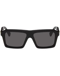 Bottega Veneta - Black Rectangular Sunglasses - Lyst