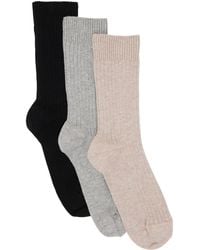 Baserange - Three-Pack Cotton Rib Overankle Socks - Lyst