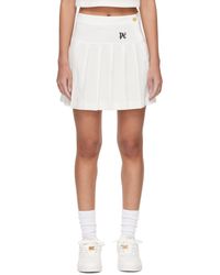 Palm Angels - Off-white Pleated Miniskirt - Lyst