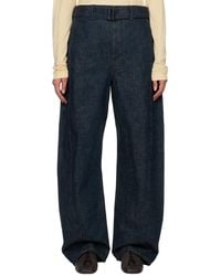 Lemaire - Twisted Belted Jeans - Lyst