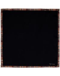 Paul Smith - Black Signature Stripe Pocket Square - Lyst