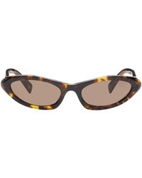 Miu Miu - Tortoiseshell Cat-eye Sunglasses - Lyst