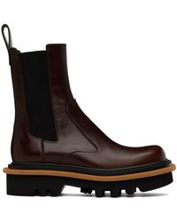 Dries Van Noten Leather Chelsea Boots - Brown