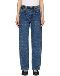 Rag & Bone - Shea Textured Ankle-Length Relaxed Straight Jeans - Lyst