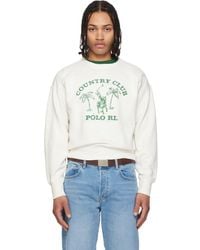 Polo Ralph Lauren - Off- Vintage Fit Fleece Graphic Sweatshirt - Lyst