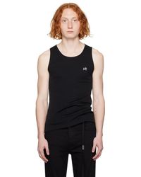 Ann Demeulemeester - Black Embroidered Tank Top - Lyst