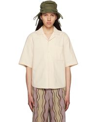 Jacquemus - Off-white Le Raphia 'la Chemise Cordao' Shirt - Lyst