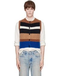 Cordera - Striped Waistcoat Cardigan - Lyst