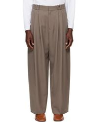 Studio Nicholson - Taupe Line Tailored Trousers - Lyst
