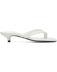 TOTEME - Croco-Embossed Flip Flop Heeled Sandals - Lyst