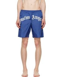 Palm Angels - Curved Logo Swim Shorts - Lyst