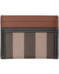 Burberry - Brown Check & Two-tone Card Holder - Lyst