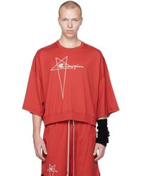 Rick Owens - Red Champion Edition Tommy T-shirt - Lyst