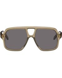 Loewe - Khaki Aviator Slim Sunglasses - Lyst