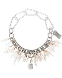 Chopova Lowena - Ssense Exclusive Silver Wedding Pearl Chain Necklace - Lyst