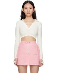 BONBOM - Off- Cropped Long Sleeve Polo - Lyst