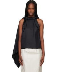 Loulou de Saison - Wilma Twisted Collar Blouse - Lyst