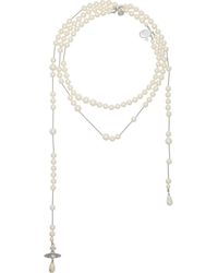 Vivienne Westwood - Broken Faux-Pearl Necklace - Lyst