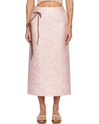 Simone Rocha - Quilted Offset Pencil Midi Skirt - Lyst